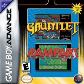 Gauntlet and Rampart box art for GameBoy Advance